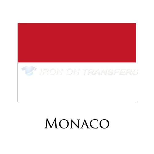 Monaco flag Iron-on Stickers (Heat Transfers)NO.1932